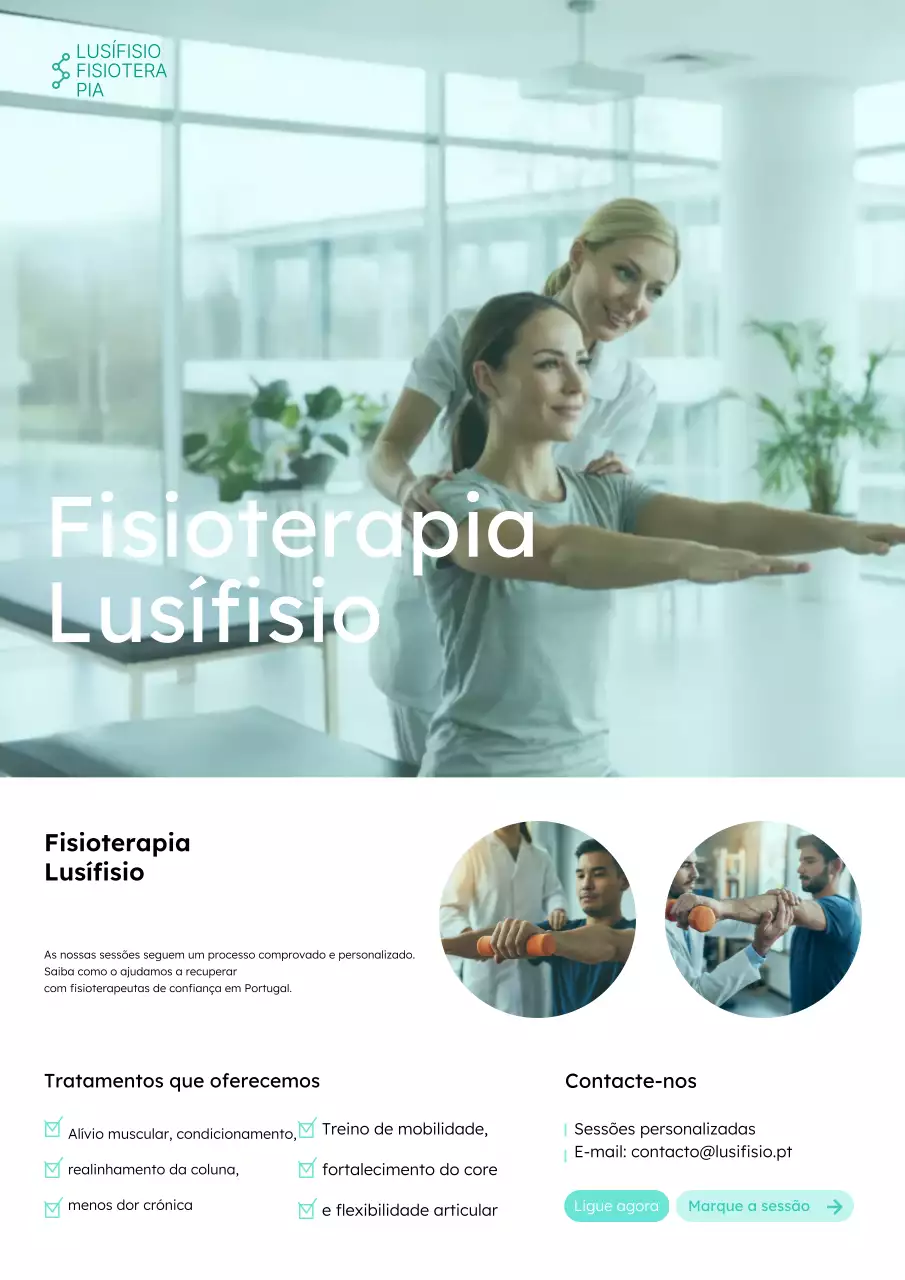 promoção de fisioterapia moderna branca