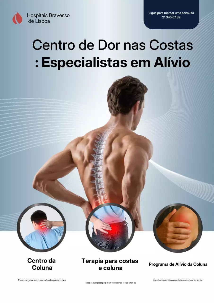Pôster publicitário da Blue Modern Healthcare