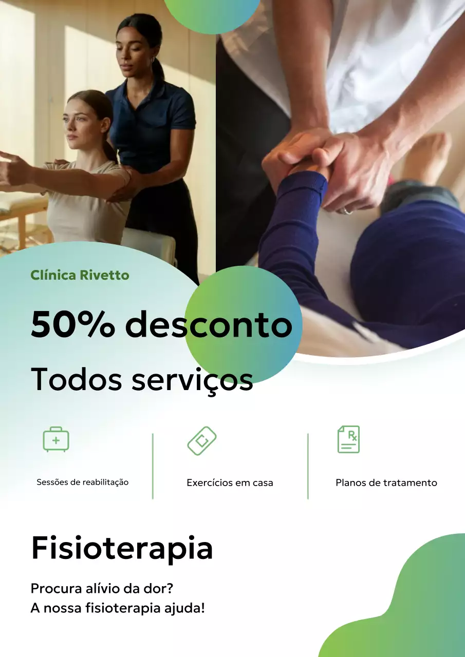 Pôster promocional da Green Modern Physiotherapy