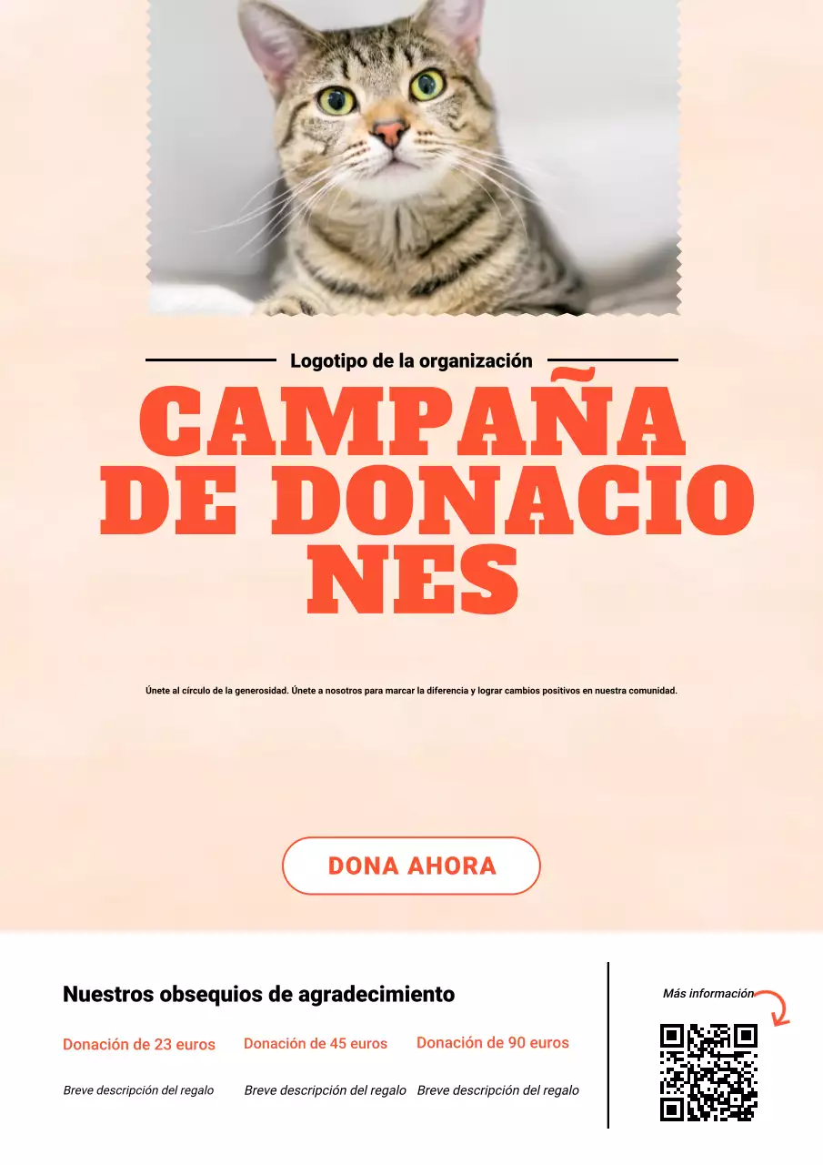 Campaña de donación de Orange Modern