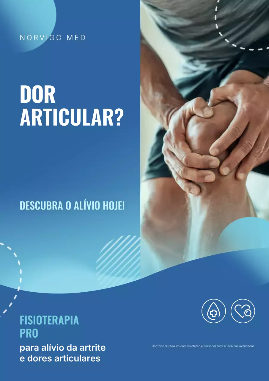 Pôster publicitário da Blue Modern Physiotherapy