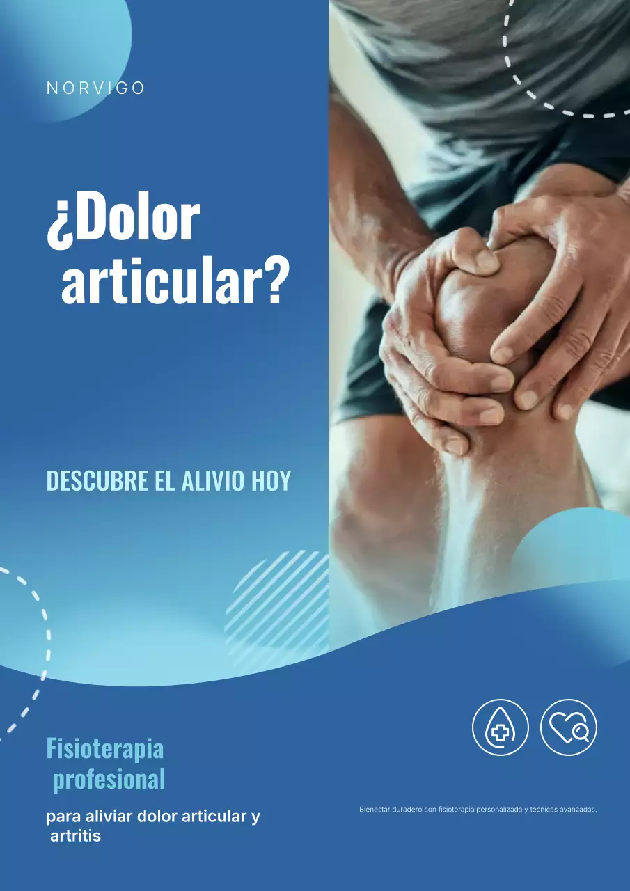 Póster publicitario de Blue Modern Physiotherapy