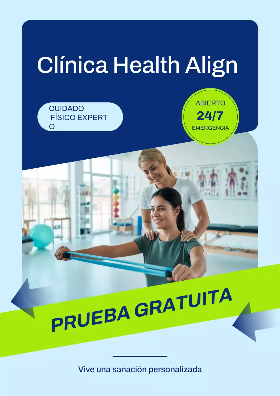 Promoción de la atención médica moderna azul