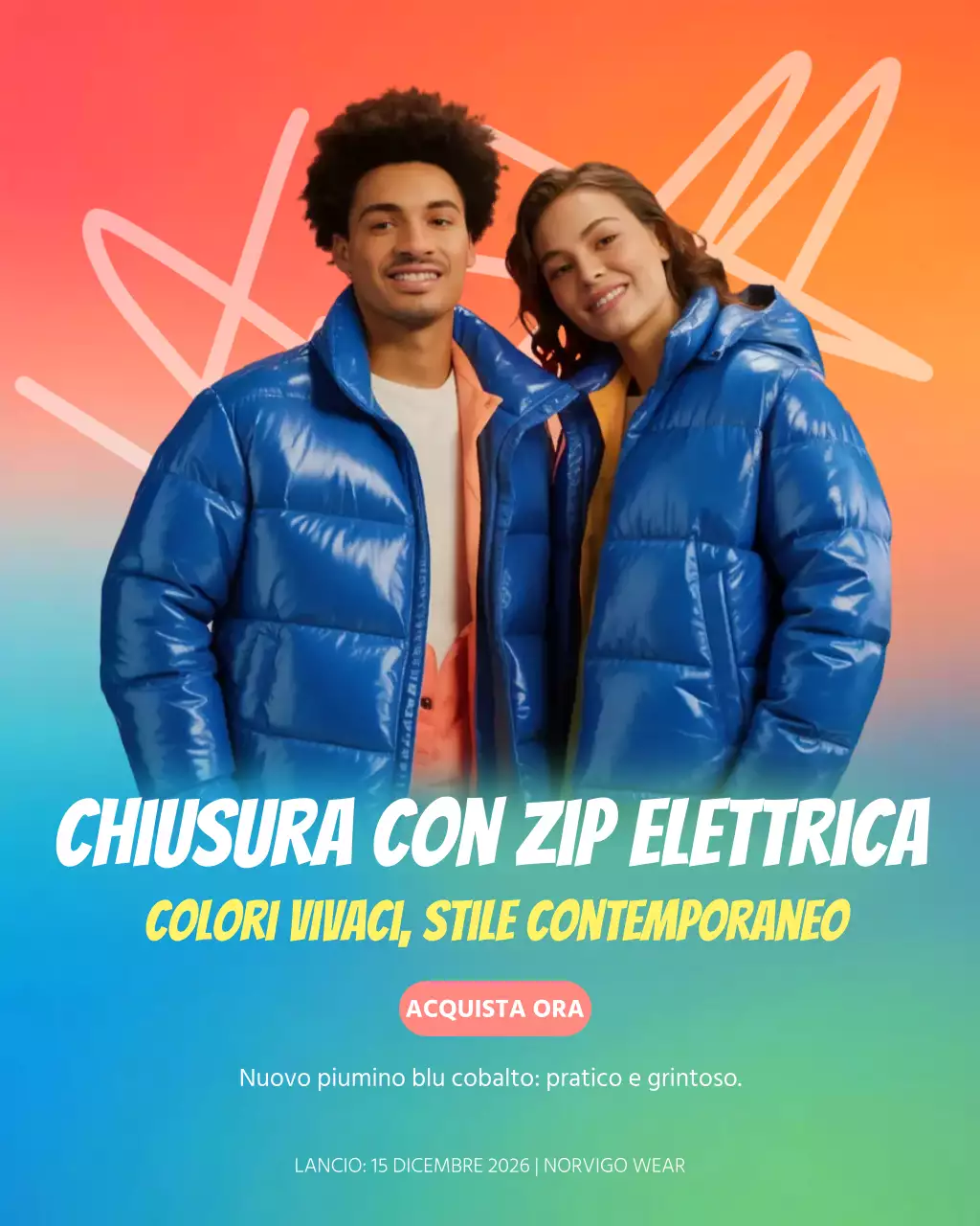 Post Instagram promozionale di moda alla moda blu