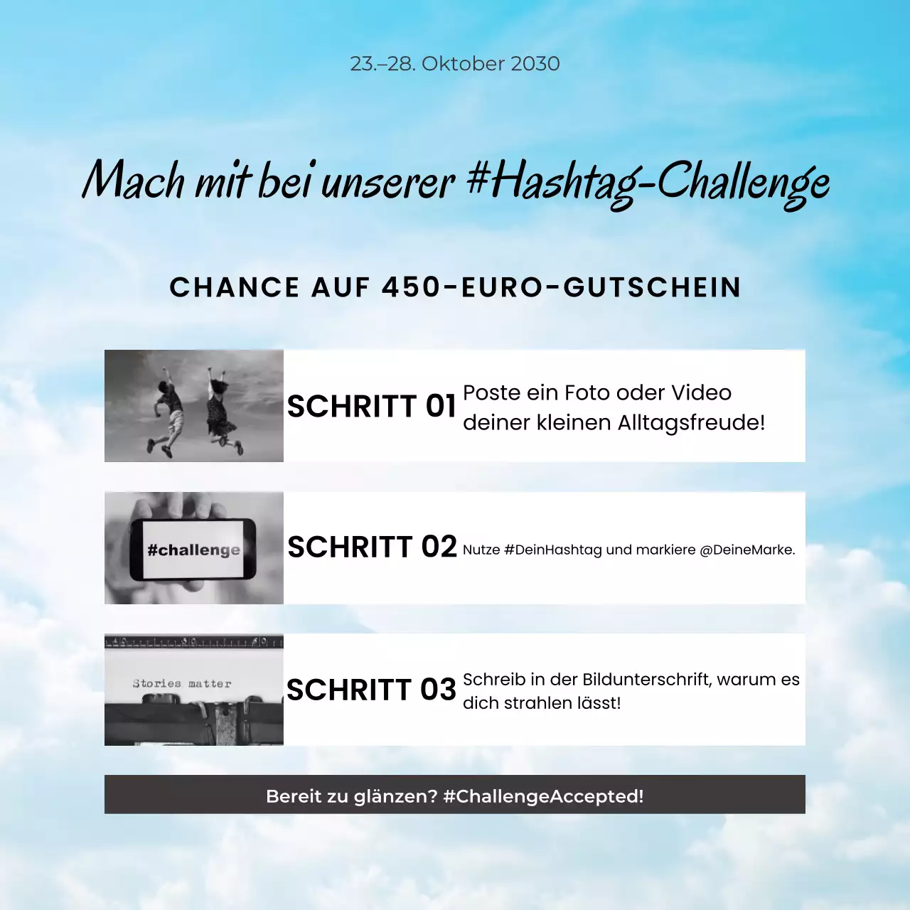 blaue moderne Social-Media-Werbung