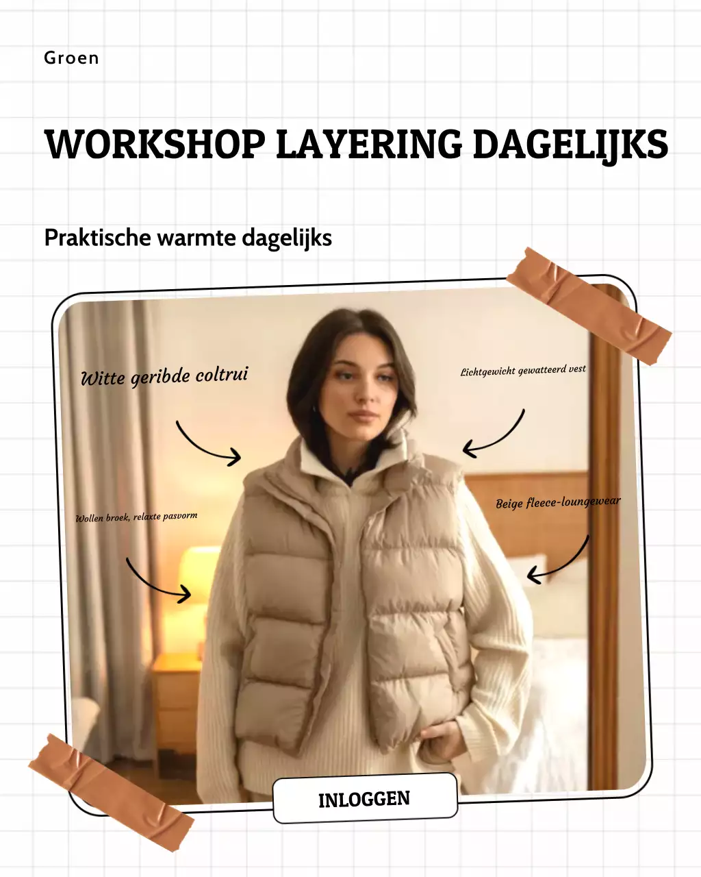 Beige Modern Fashion Workshop Instagram-bericht