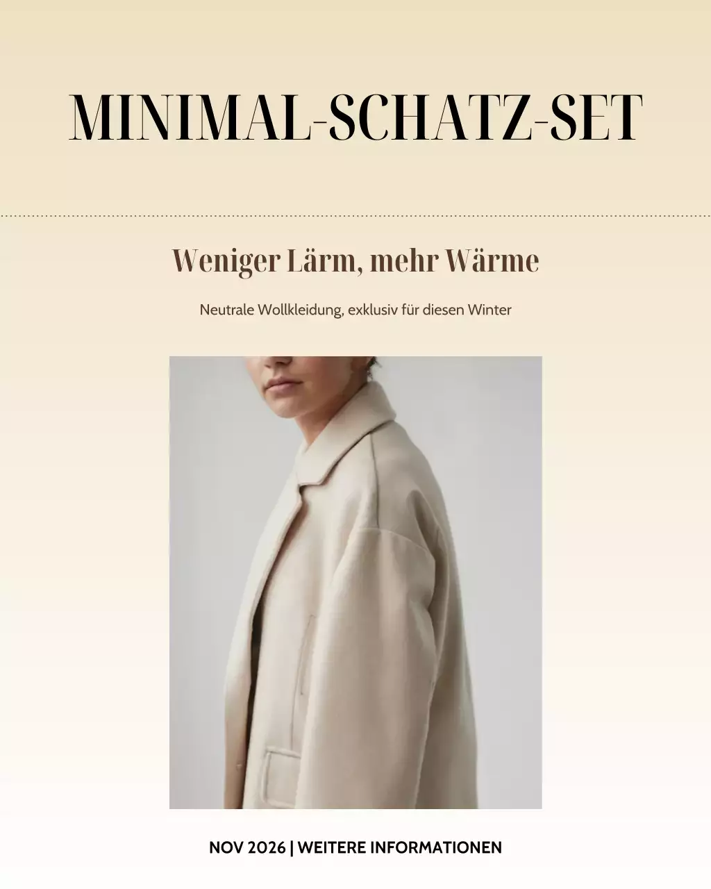 Instagram-Post zur Förderung von Beige Minimal Fashion