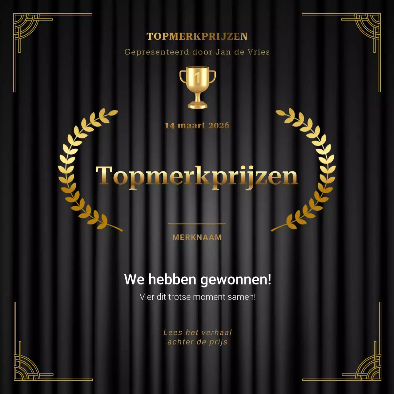 Aankondiging van de Black and Gold Elegant Awards