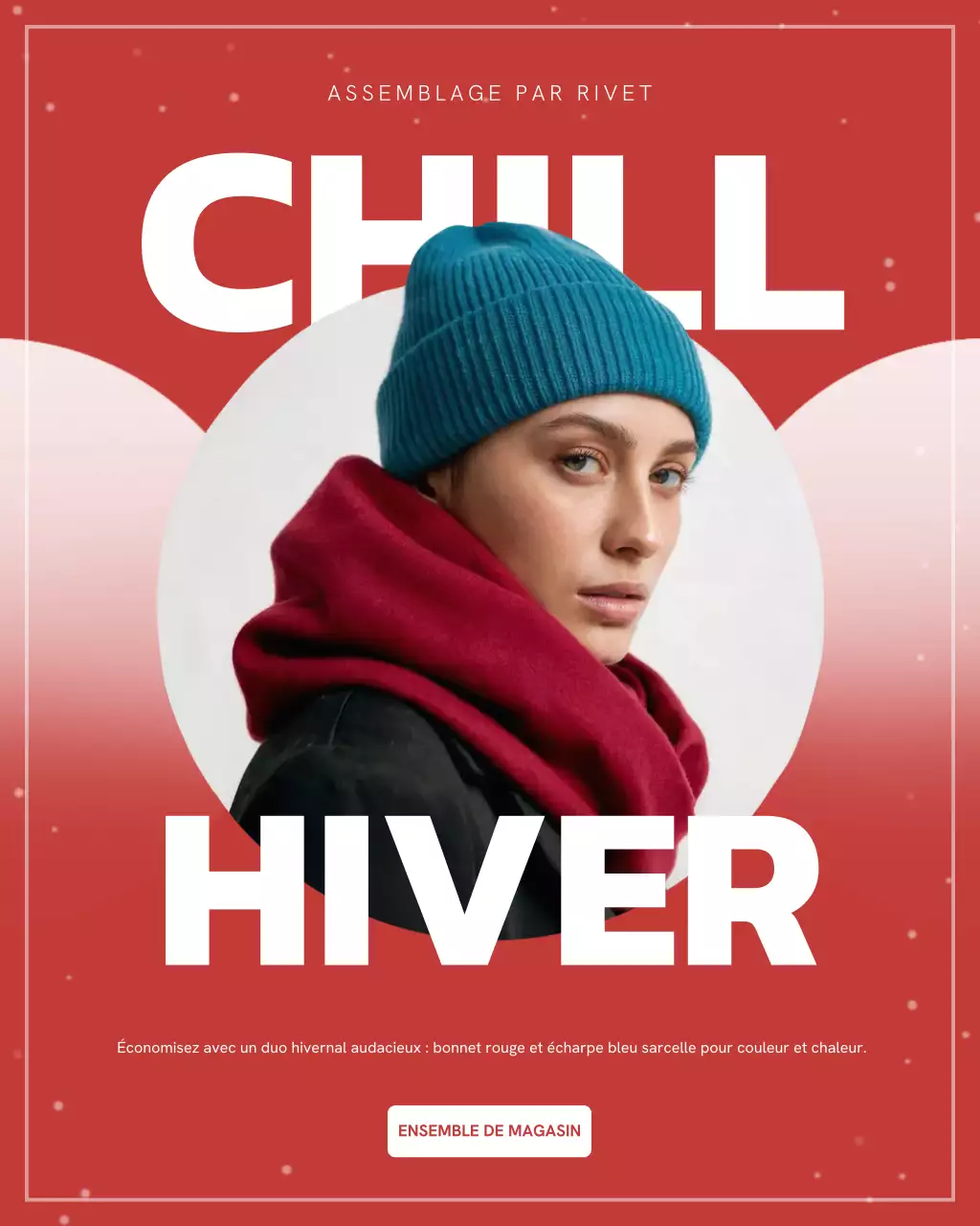 Publication Instagram de promotion d'hiver moderne rouge