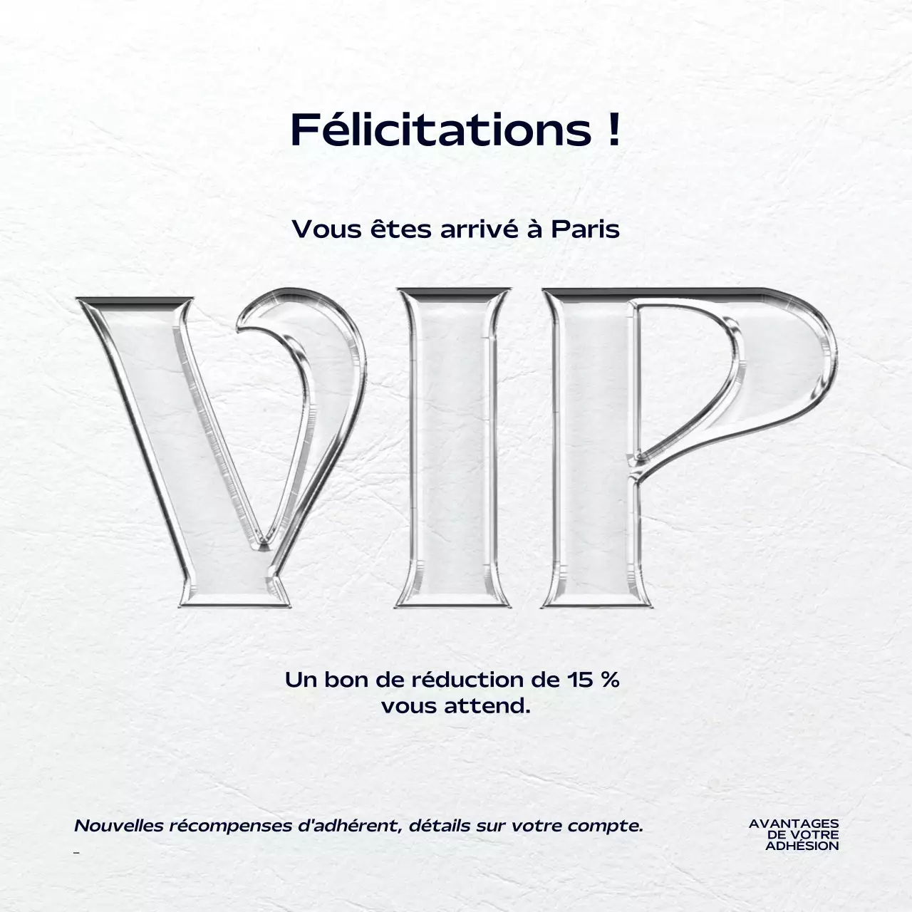 promotion de récompense d'adhésion moderne blanche