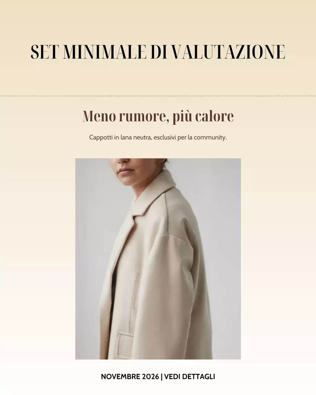 Post Instagram promozionale di moda minimal beige
