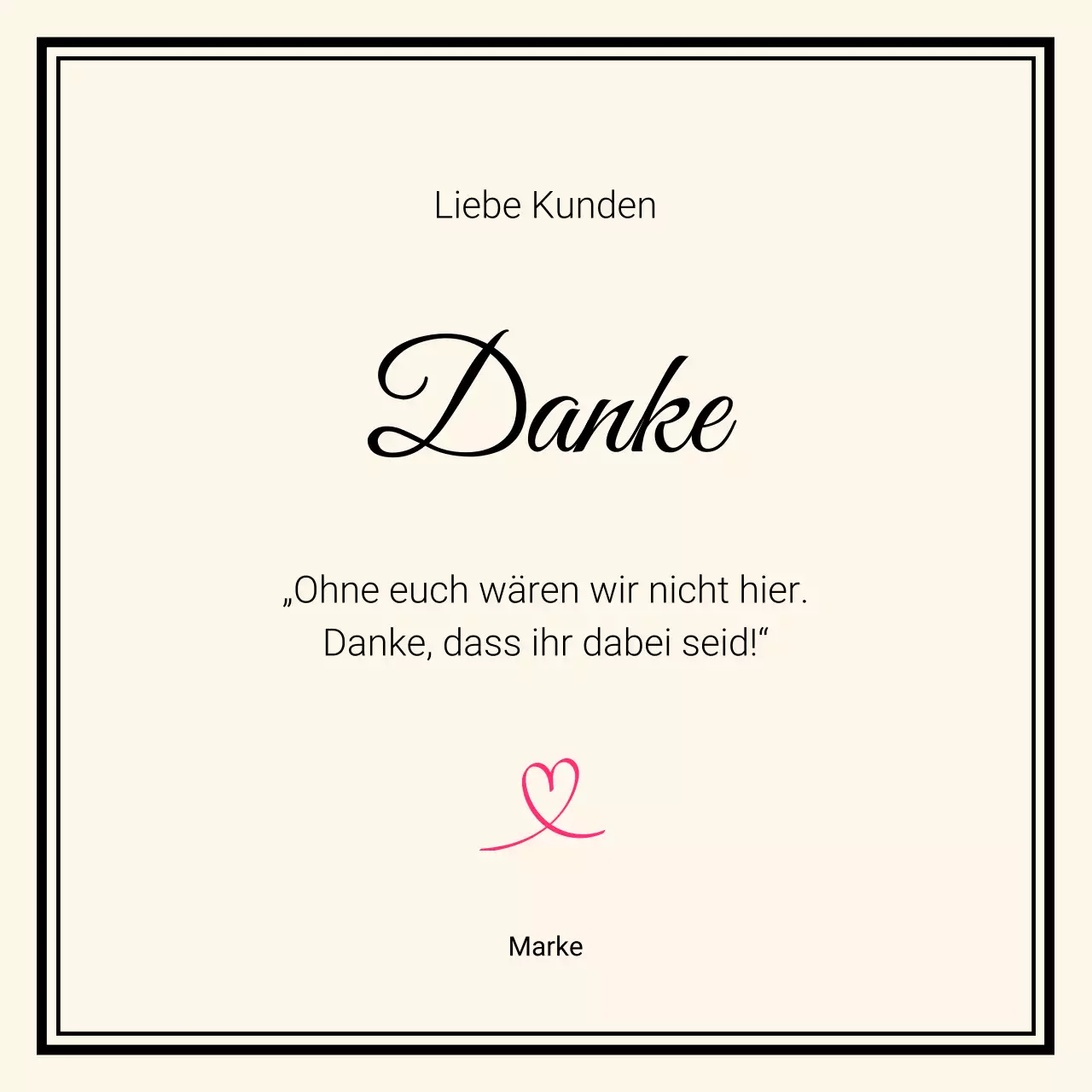 Beige Elegante Dankeskarte