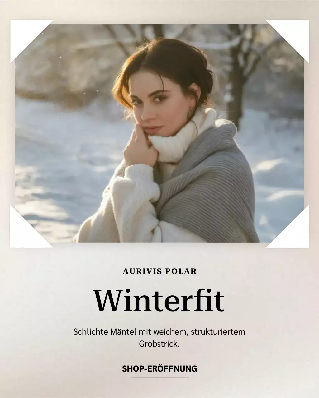 Beige Elegant Winter Promotion Instagram Post