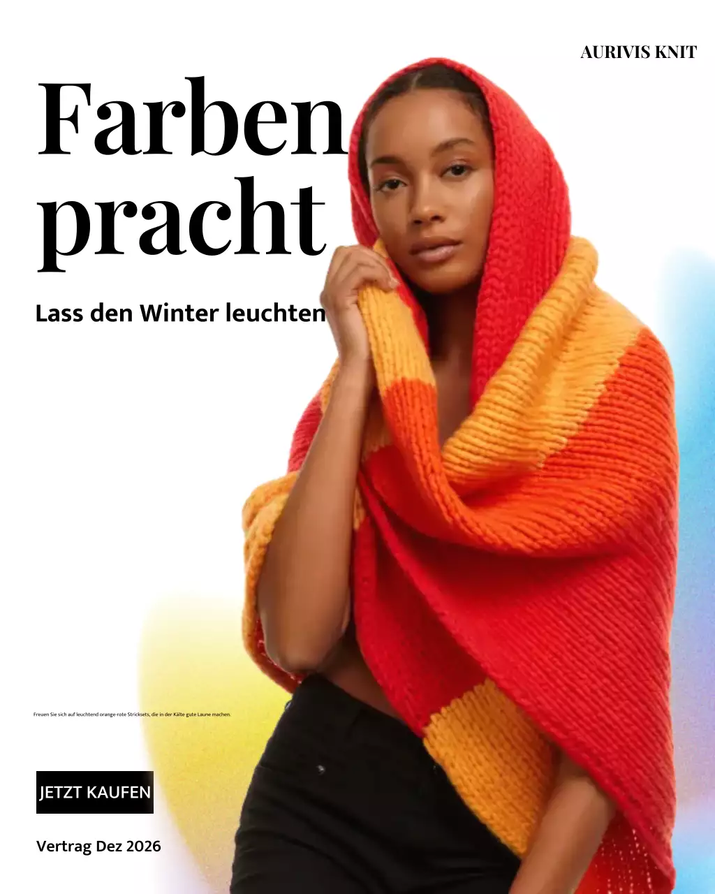 Orange Trendy Knitwear Werbung Instagram Post