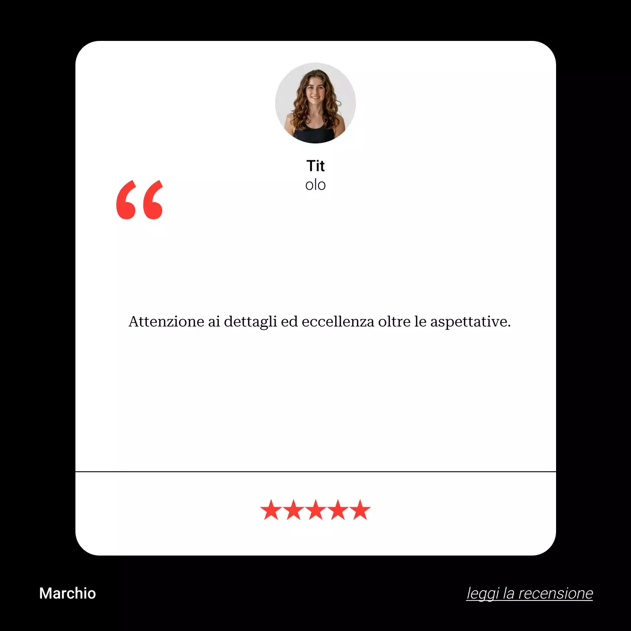 Post di testimonianza di Black Modern