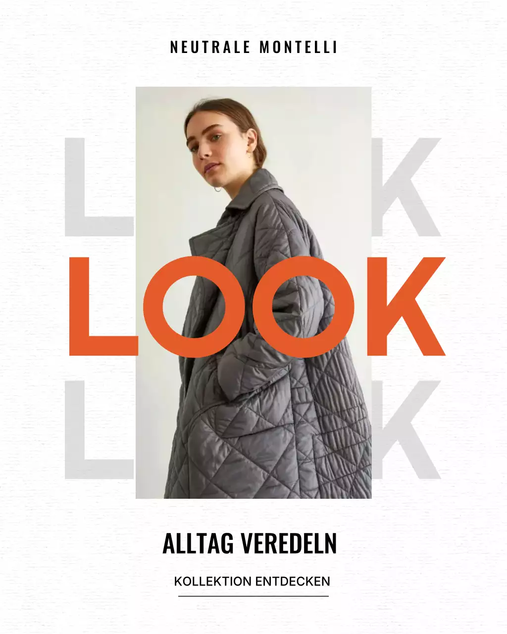 Instagram-Post zur Förderung moderner Mode in Grau