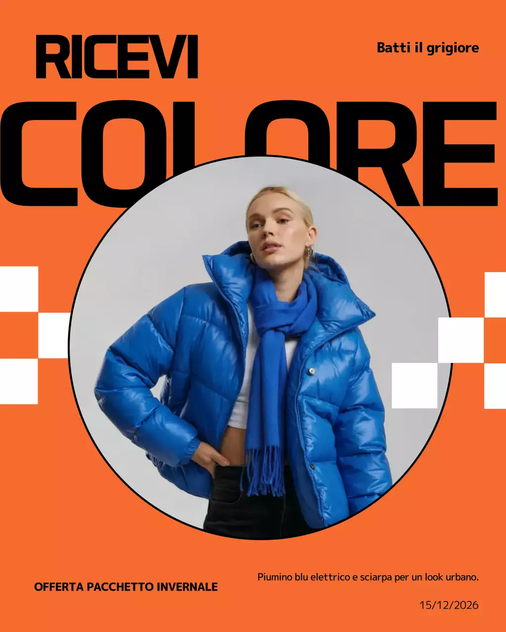 Post Instagram promozionale di moda alla moda arancione