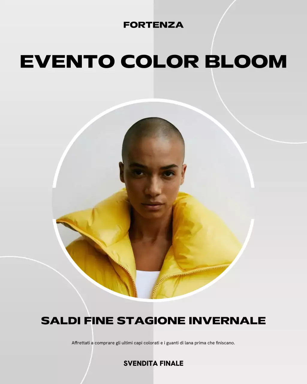 Post Instagram sulla promozione della moda moderna gialla