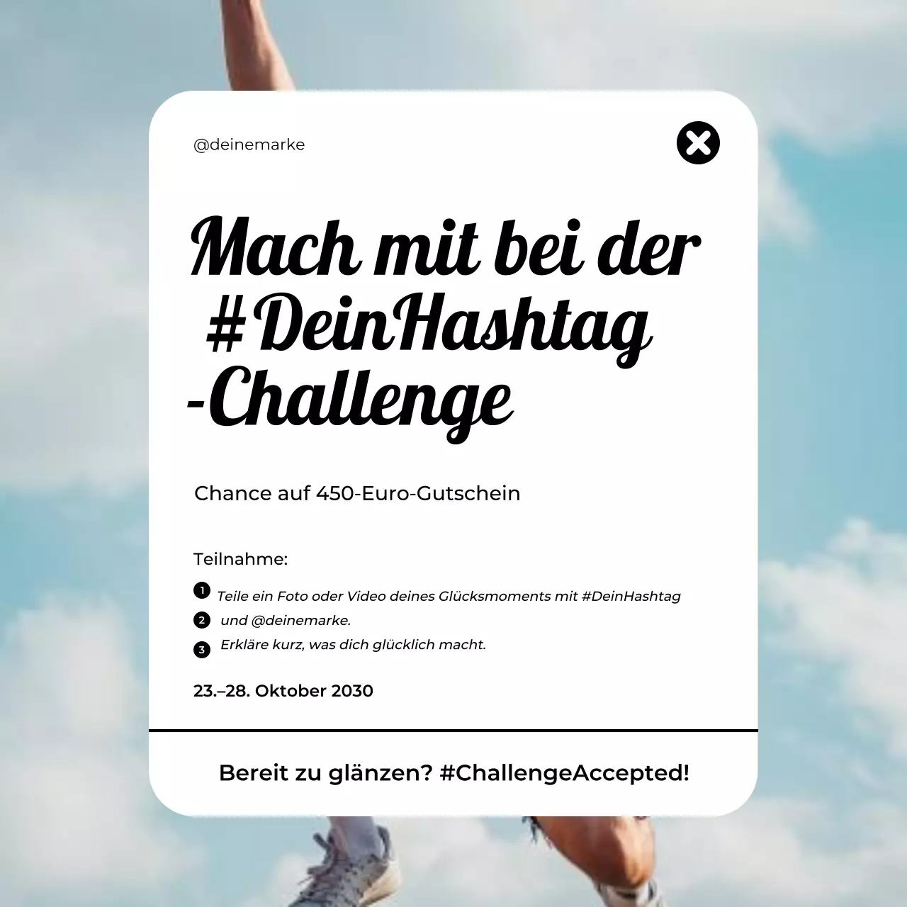 weiße moderne Social-Media-Werbung