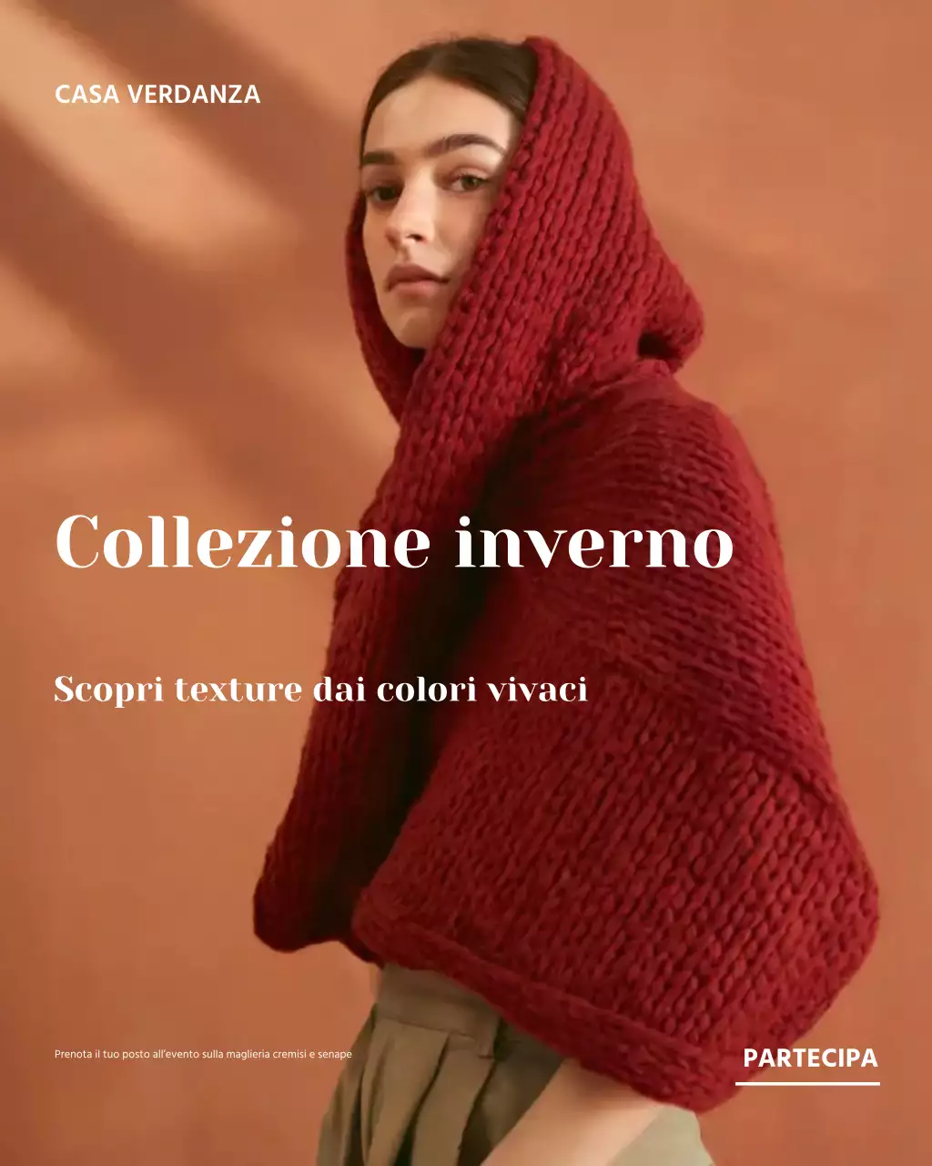 Post di Instagram sulla promozione della moda elegante rossa
