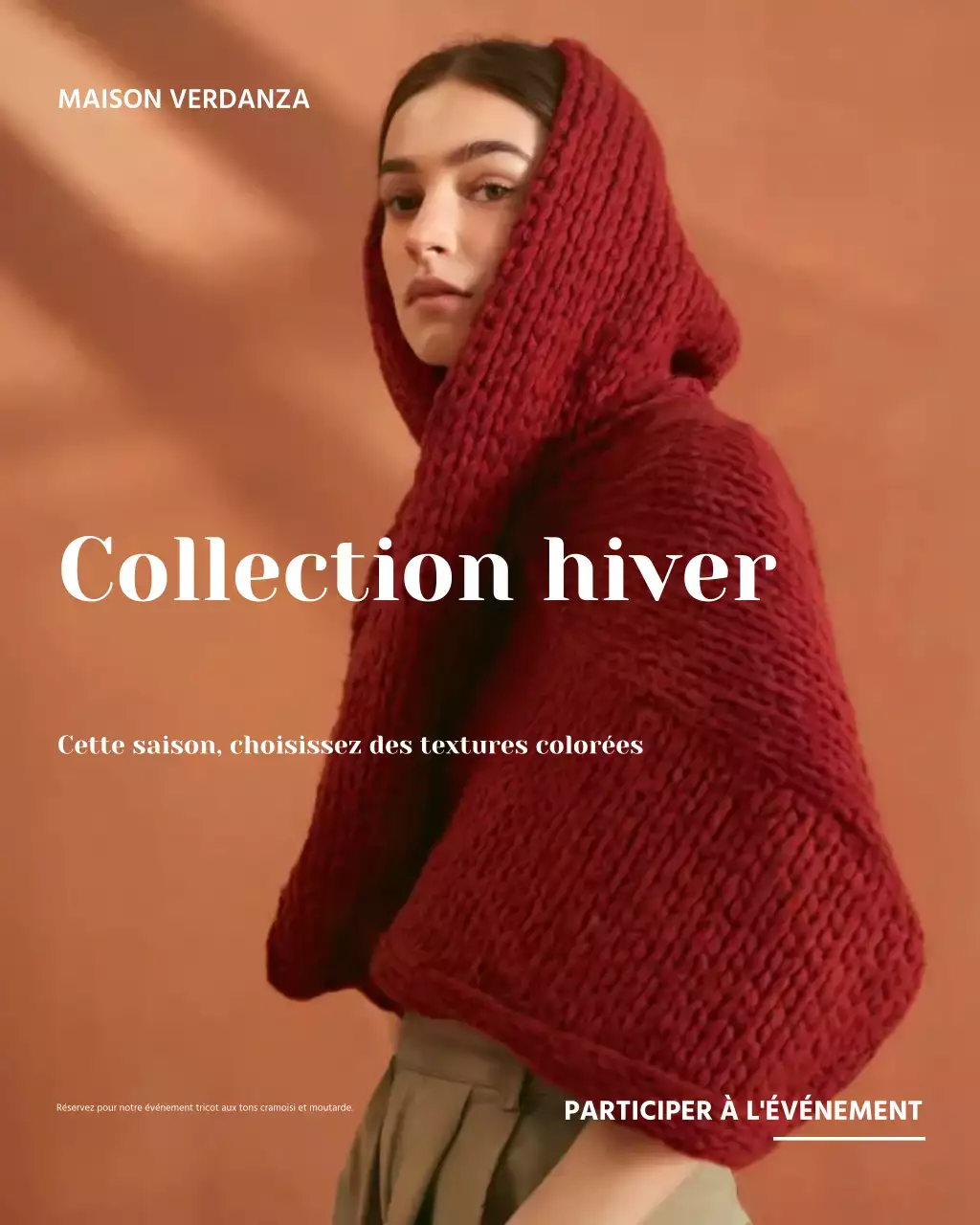 Publication Instagram promotionnelle sur la mode élégante rouge