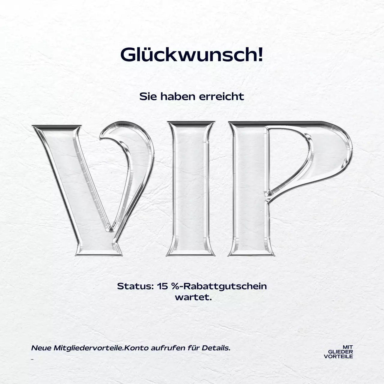 weiße, moderne Mitgliedschaftsprämienaktion