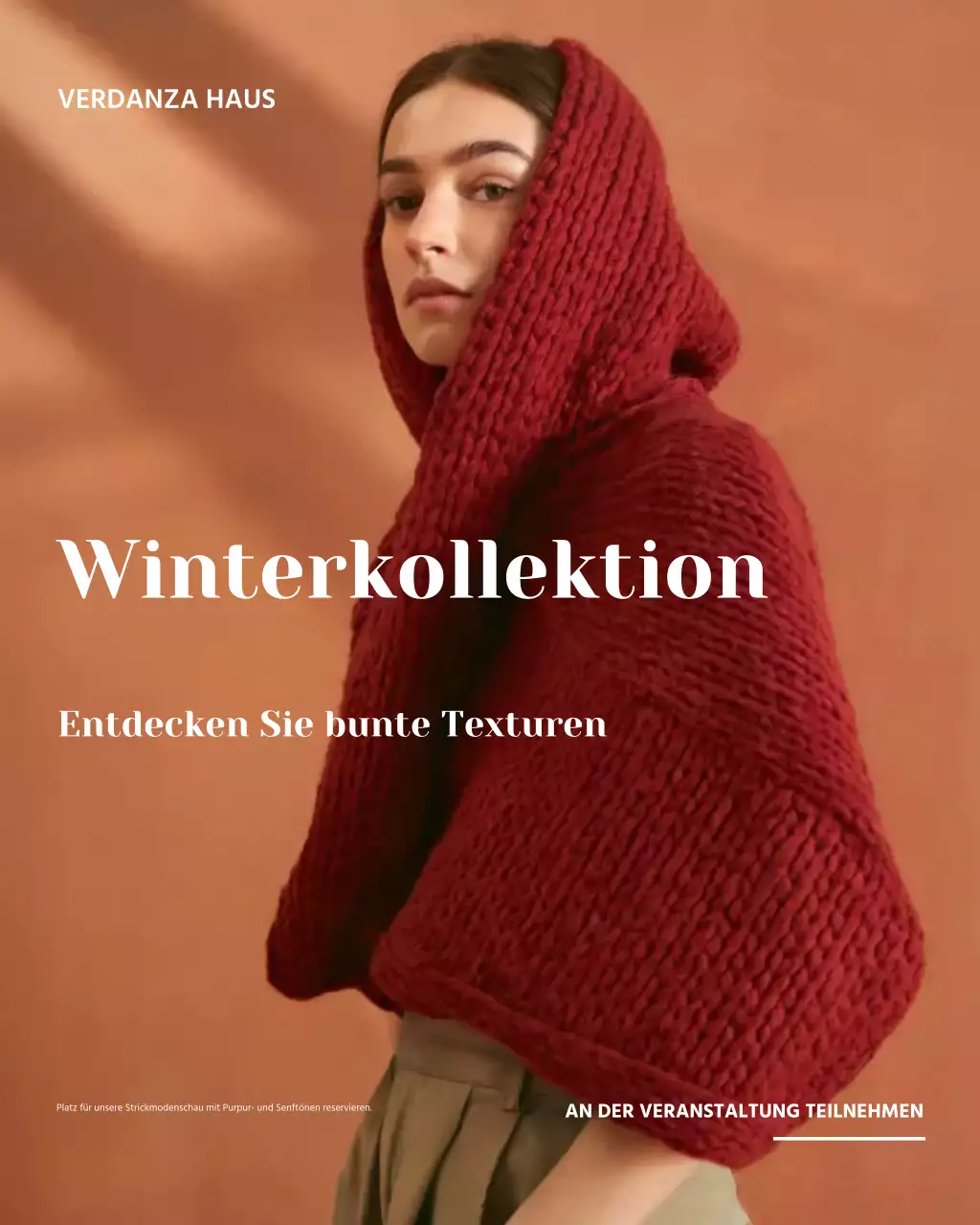 Instagram-Post zur Förderung von Red Elegant Fashion