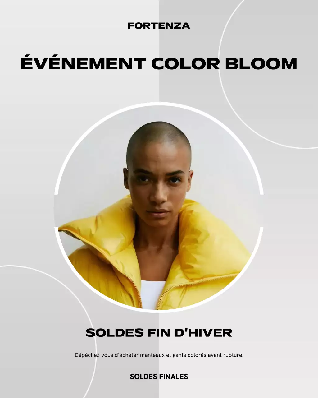Publication Instagram promotionnelle sur la mode moderne jaune