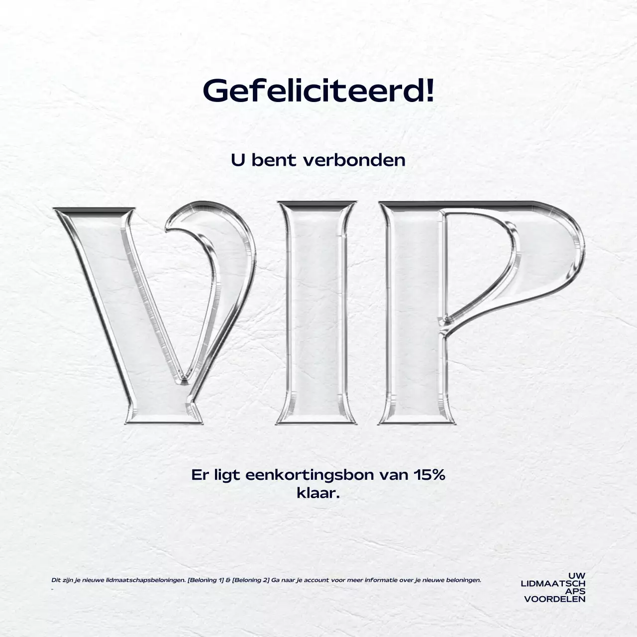 witte moderne lidmaatschapsbeloningspromotie