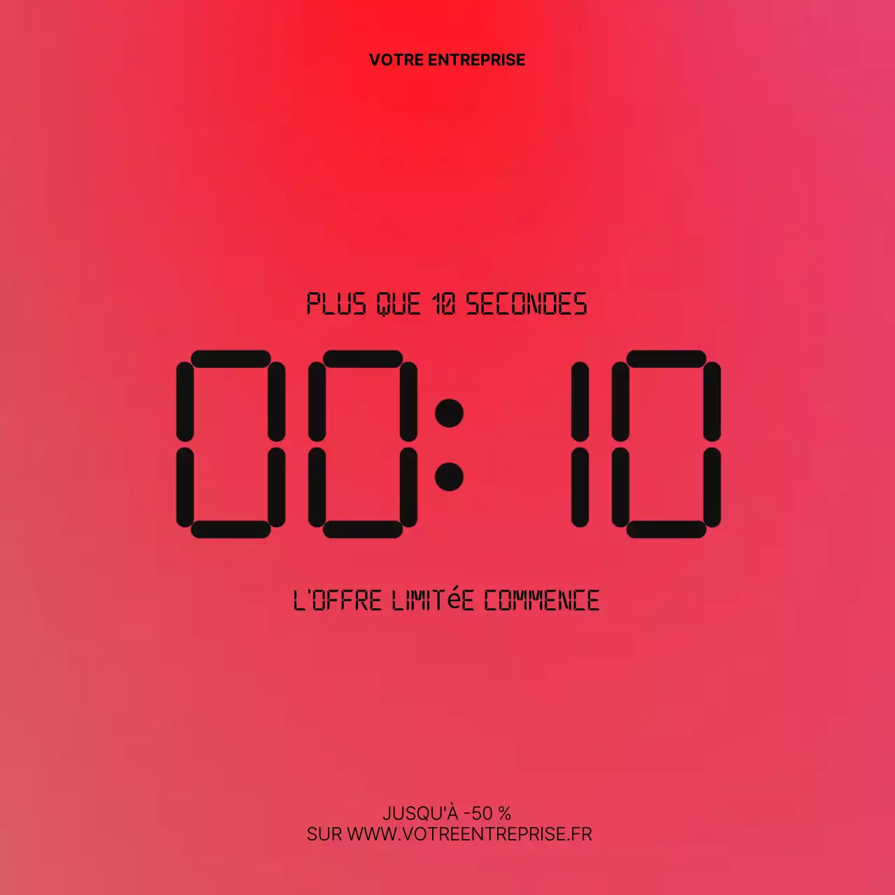 promotion de soldes modernes rouges