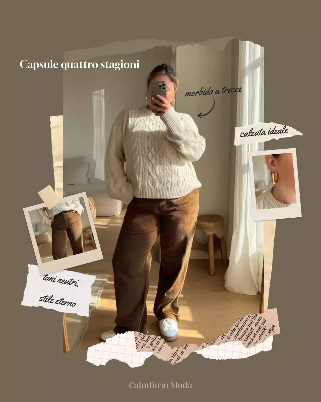 Pubblicità di moda classica marrone