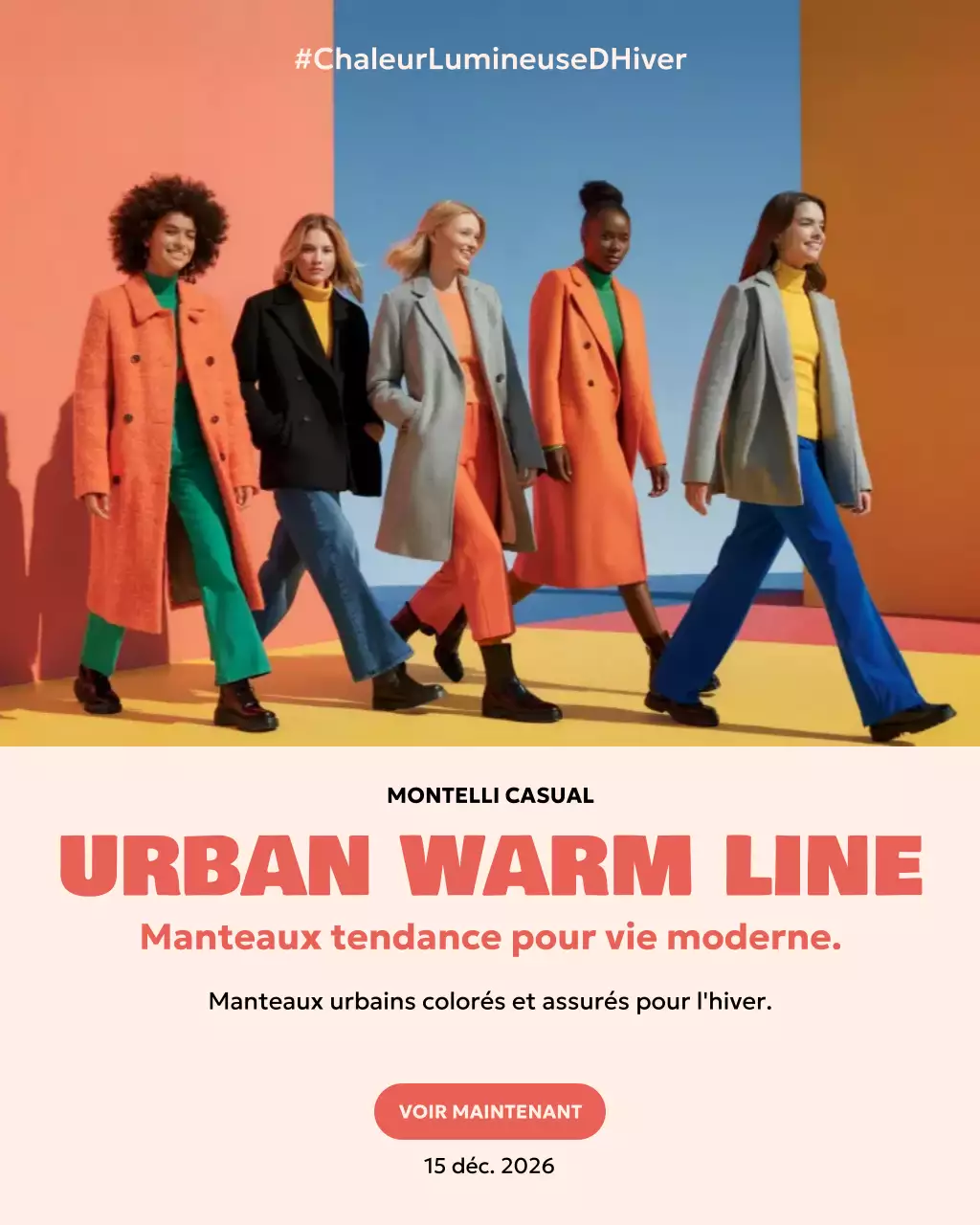 Publication Instagram d'une publicité Orange Modern Fashion