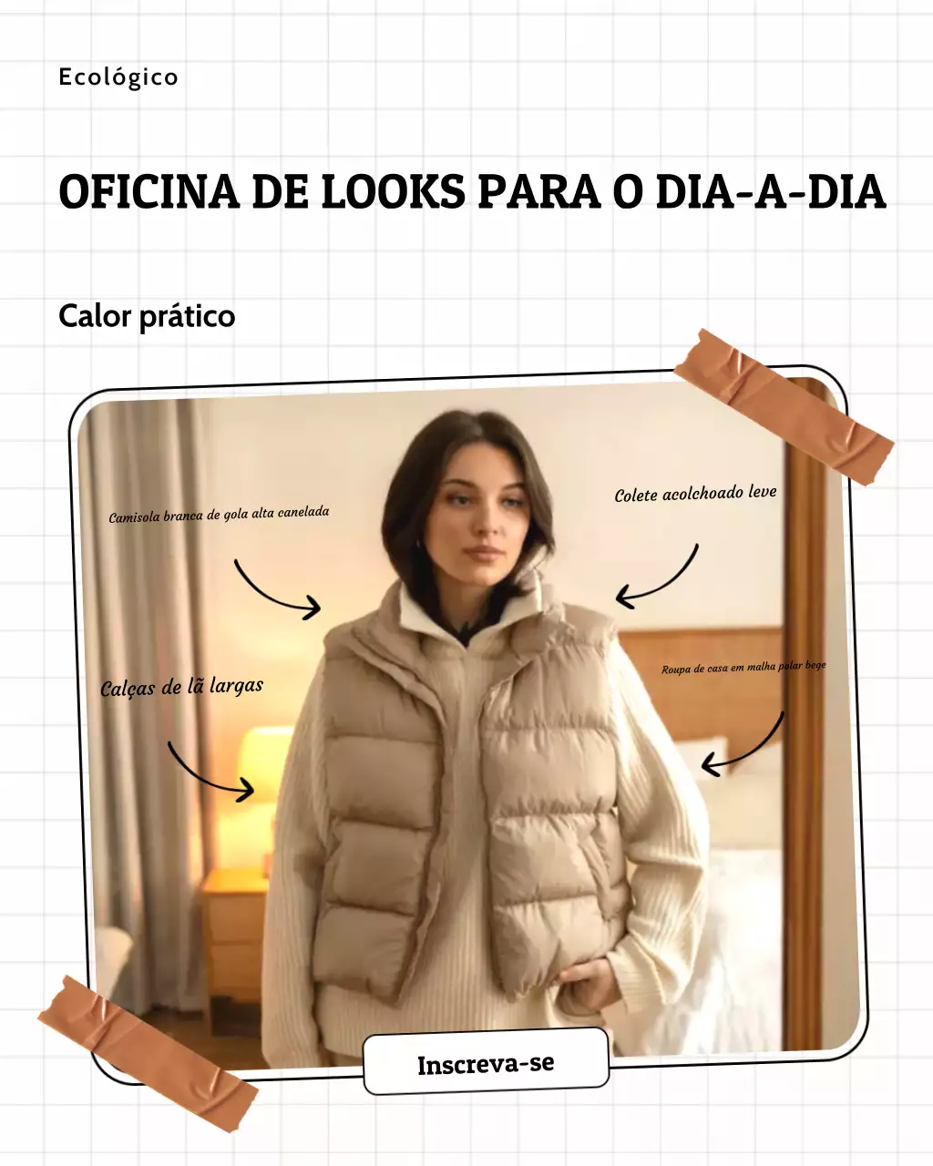 Postagem no Instagram do Workshop de Moda Moderna Bege