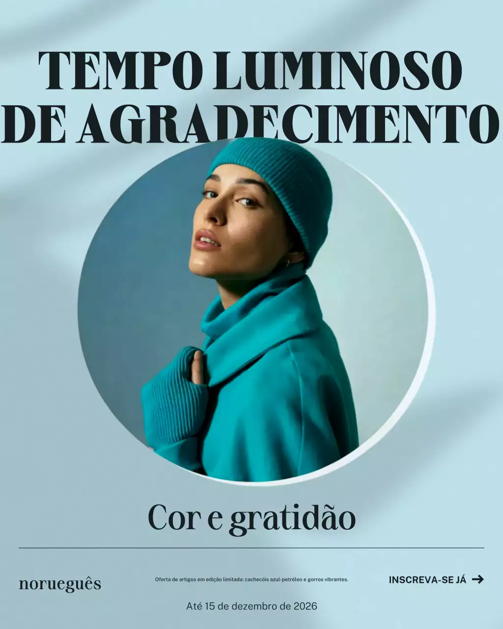 Postagem de promoção de moda moderna azul-petróleo no Instagram
