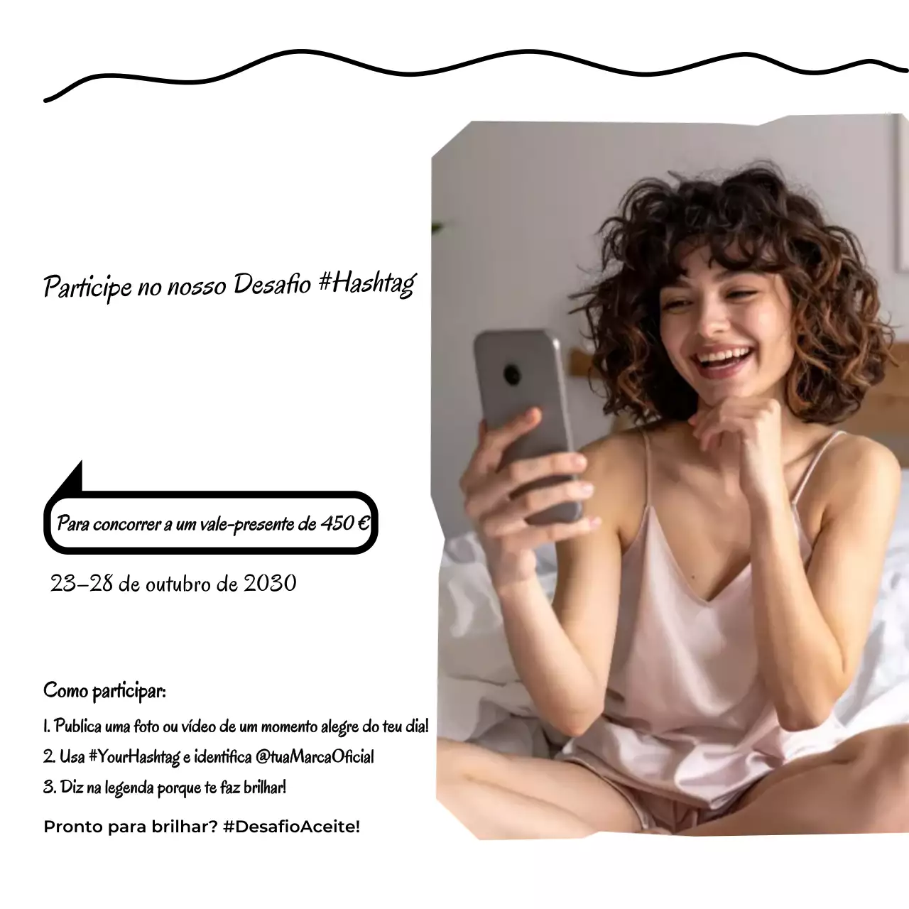 promoção moderna de mídia social branca