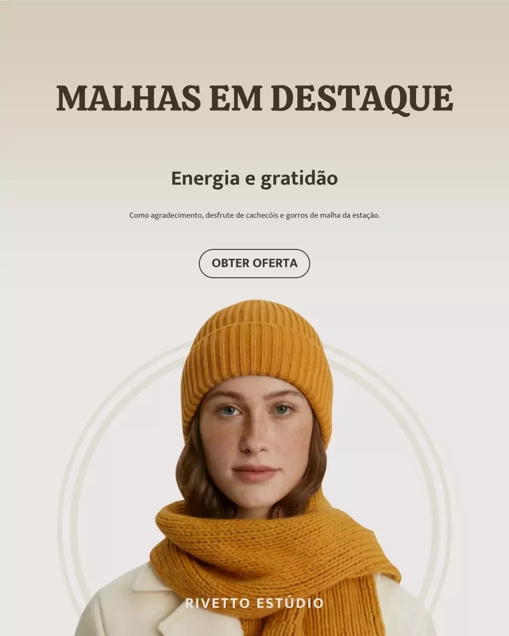 Postagem promocional do Instagram de malhas modernas da Mustard