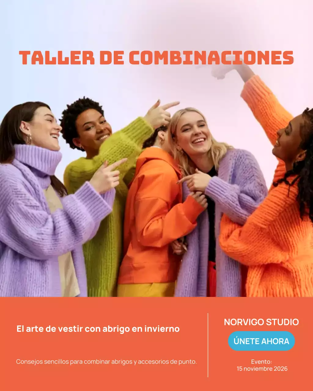 Publicación de Instagram del evento de moda Orange Trendy