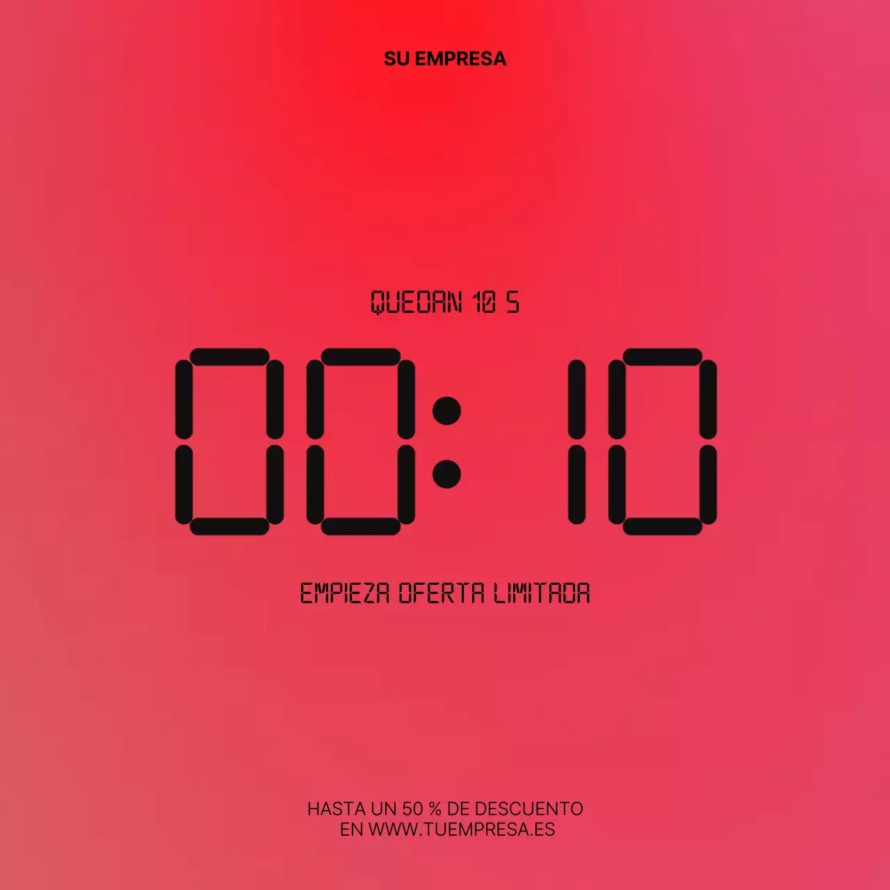 Promoción de venta moderna roja