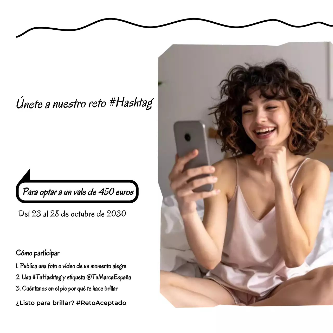 Promoción moderna en redes sociales en blanco