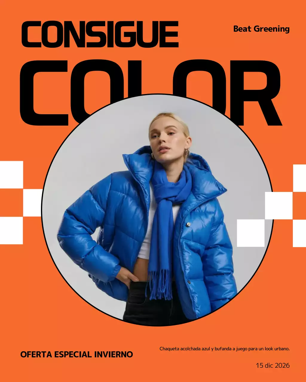 Publicación de Instagram de promoción de moda de Orange Trendy