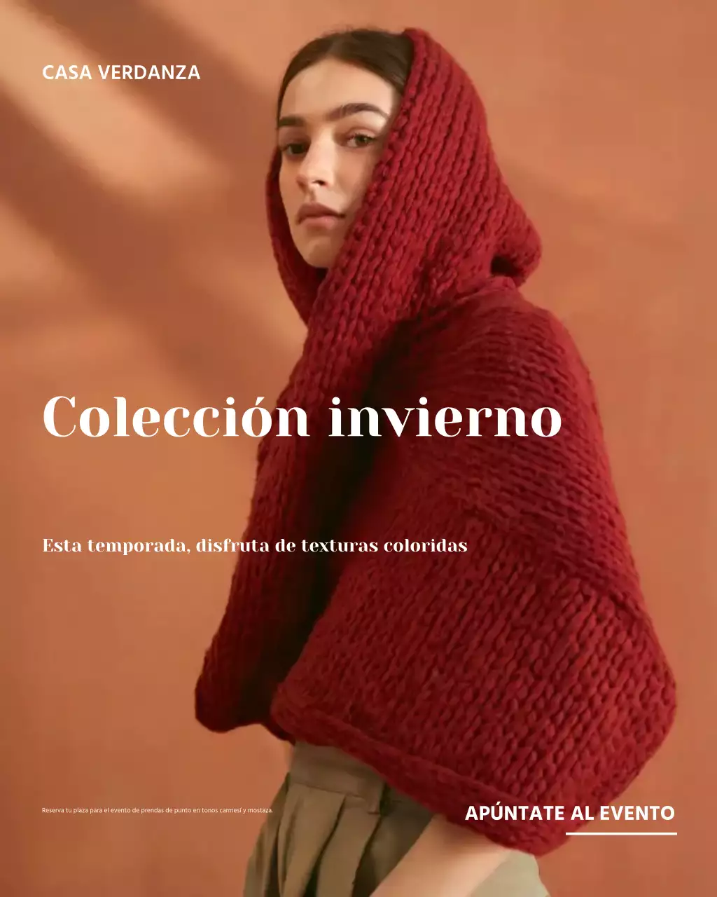 Publicación de Instagram de promoción de moda elegante y roja