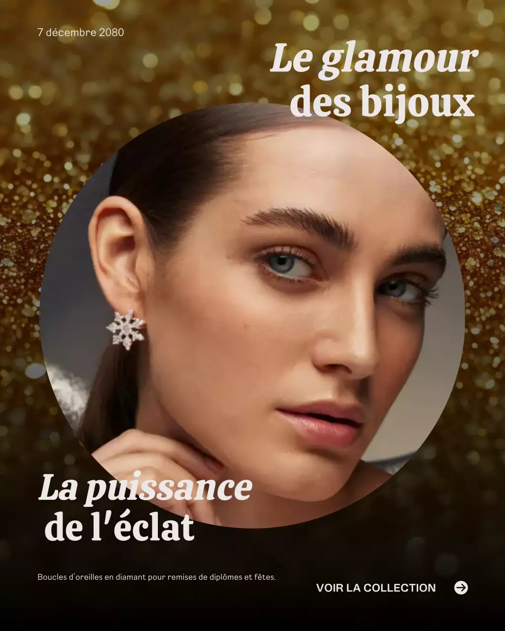 Publication Instagram promotionnelle sur les bijoux beiges élégants