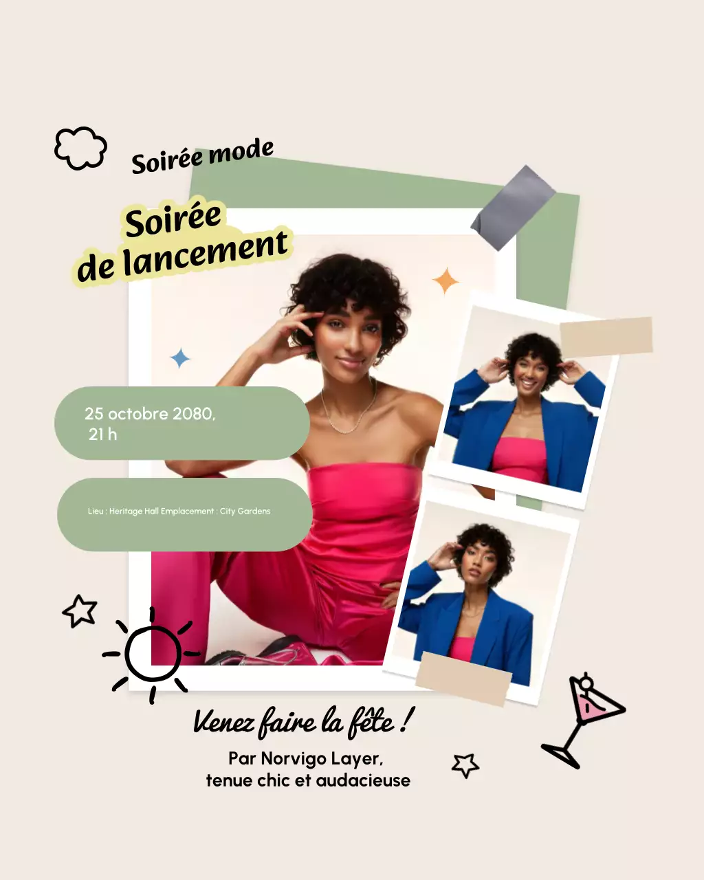 Invitation à une publication Instagram sur la mode beige et tendance