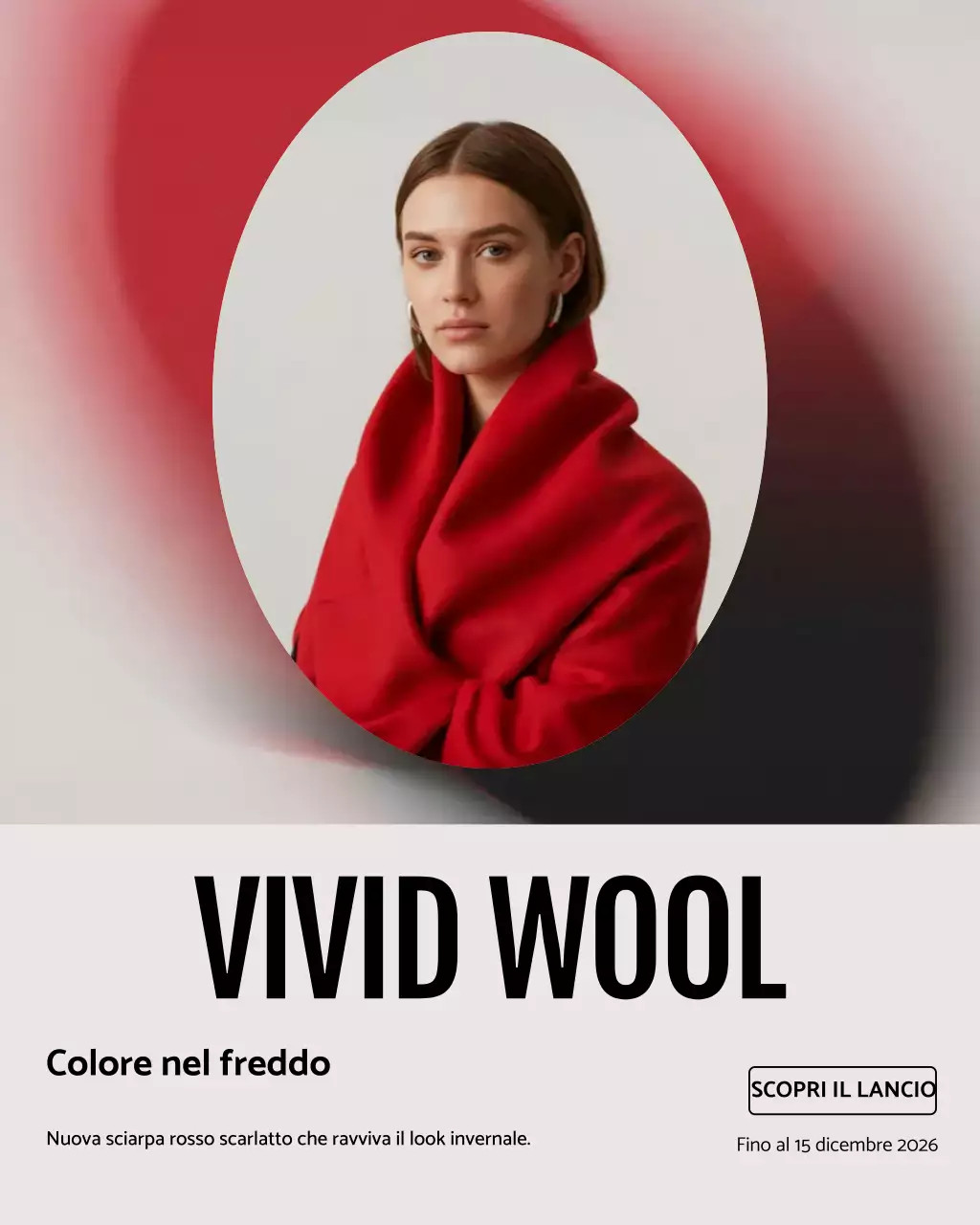 Post di Instagram sulla promozione della moda moderna rossa