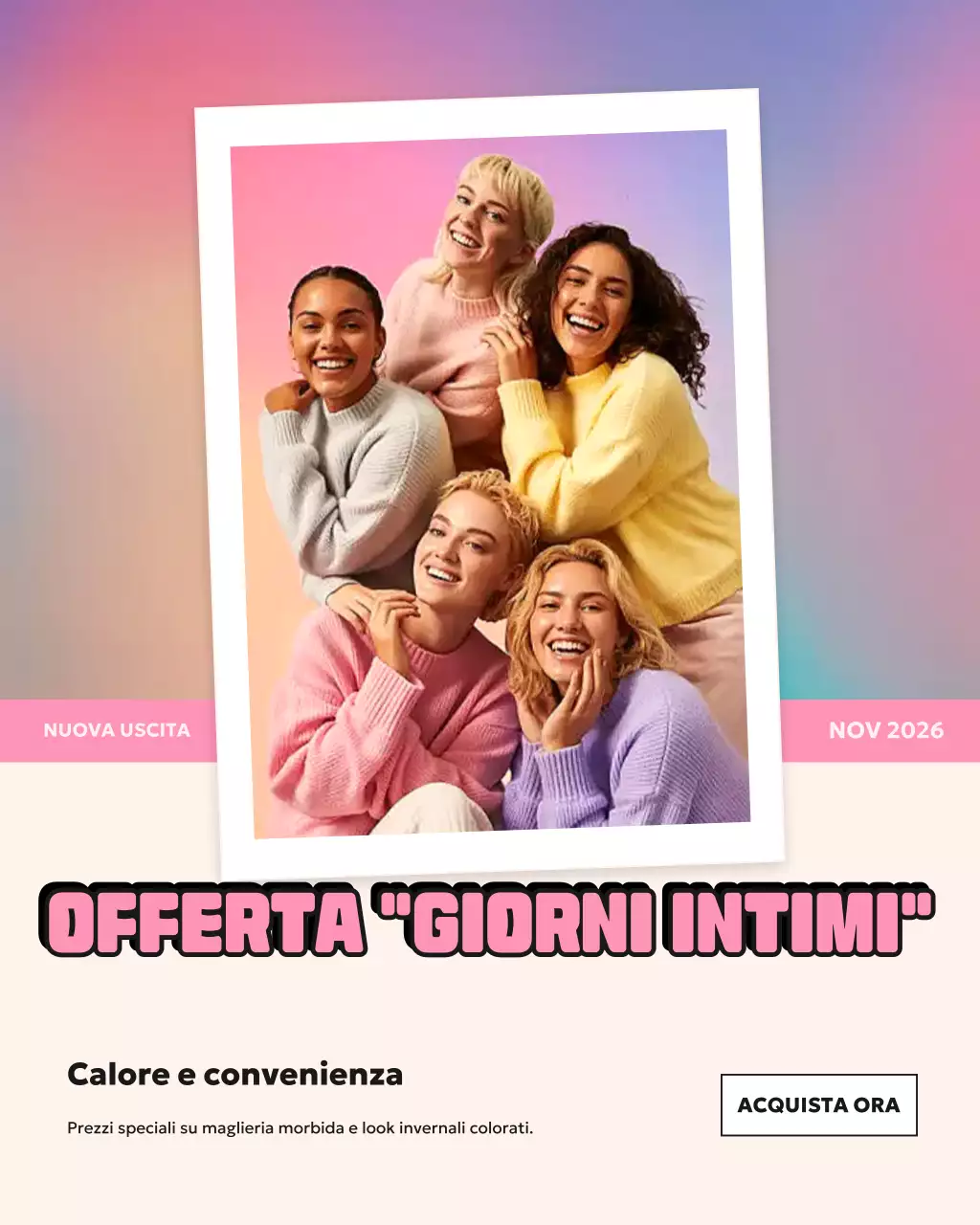Post Instagram promozionale di moda alla moda rosa