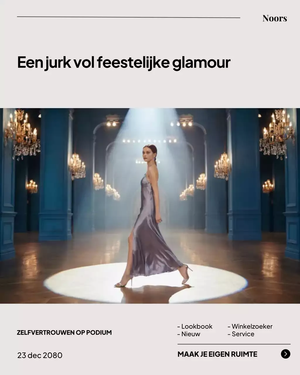 zilveren elegante mode-advertentie