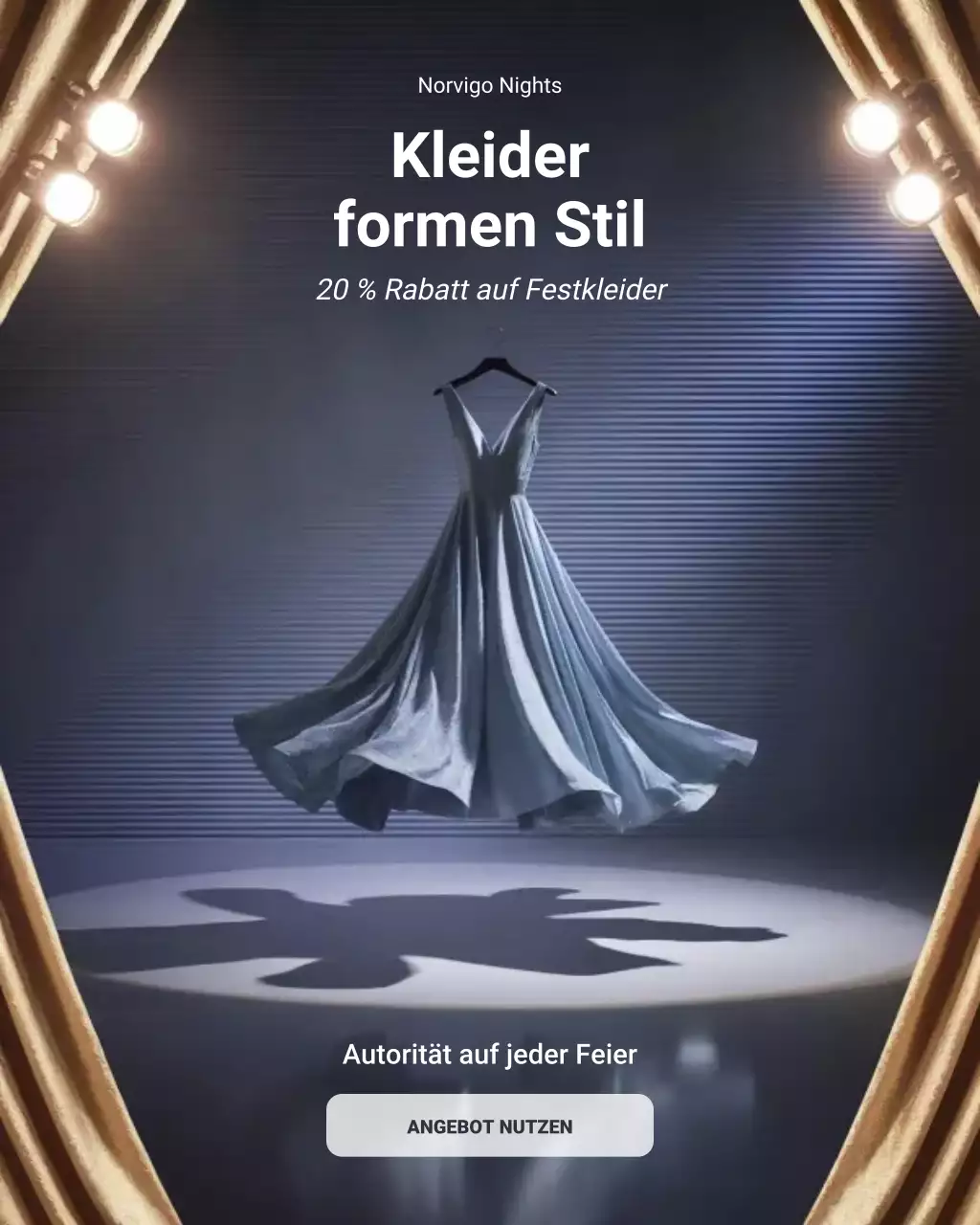 Instagram-Post zur Promotion von Blue Elegant Fashion