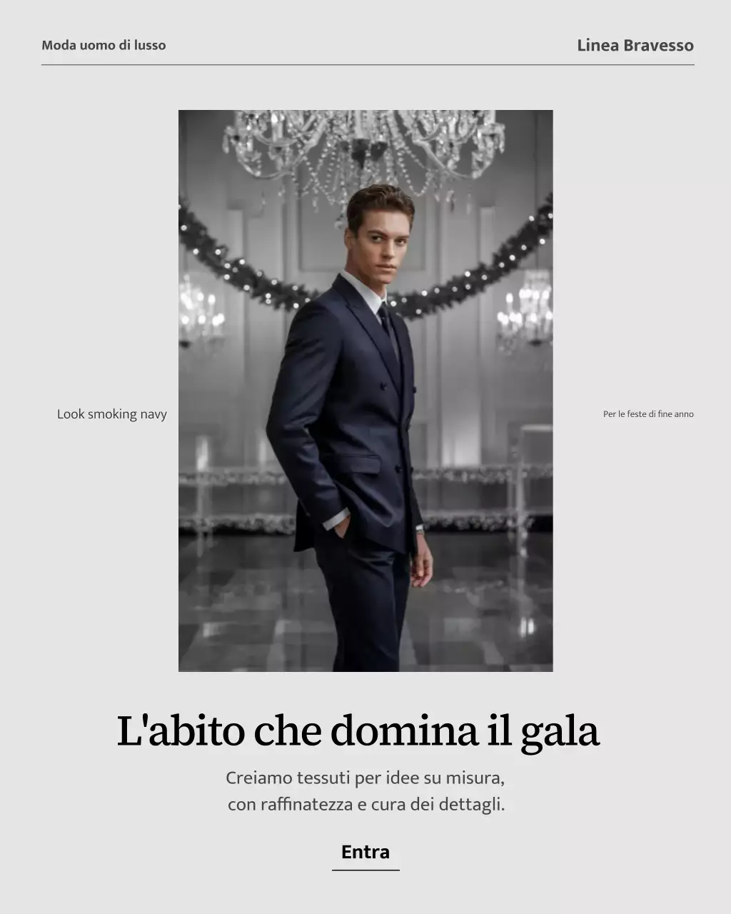 Post Instagram pubblicitario di Navy Elegant Fashion