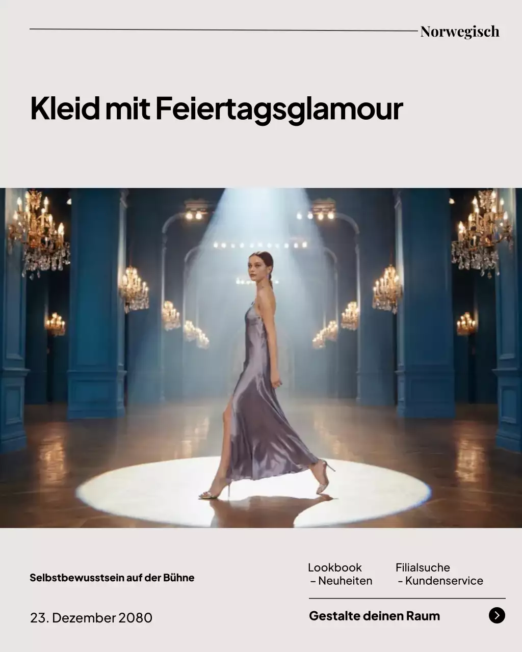 silberne elegante Modewerbung