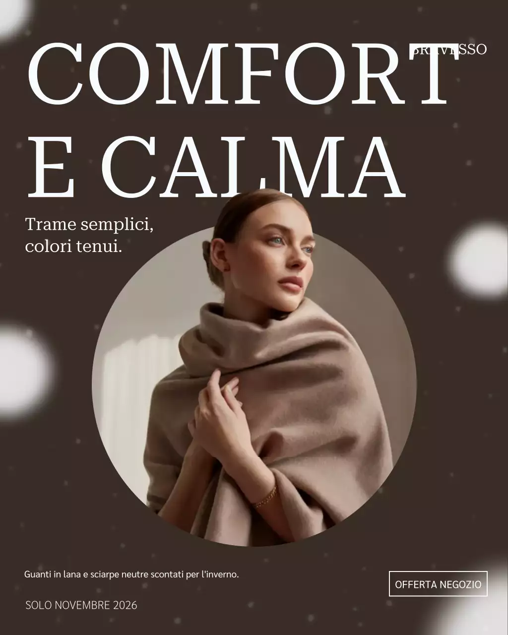 Post Instagram pubblicitario di moda elegante marrone